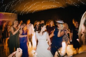 Dance floor at kent wedding reception, ferry house inn