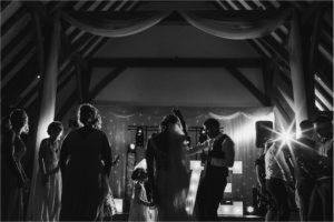 Dancefloor shot at wedding reception at Old Kent Barn