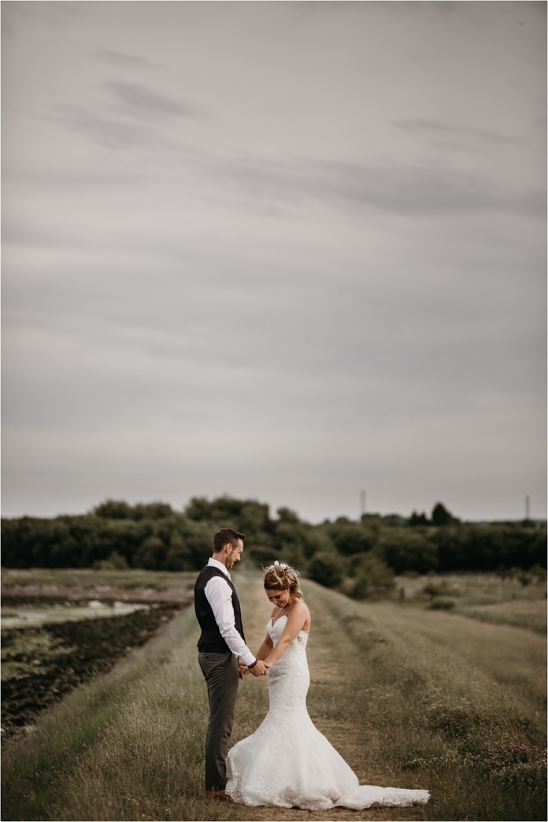 Bride and Groom portraits at The oak Grove wedding