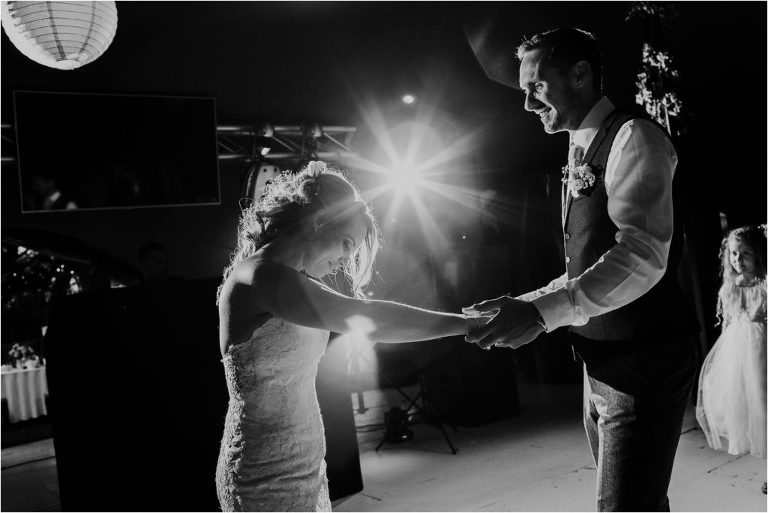 Bride and Groom first dance at The Oak Grove
