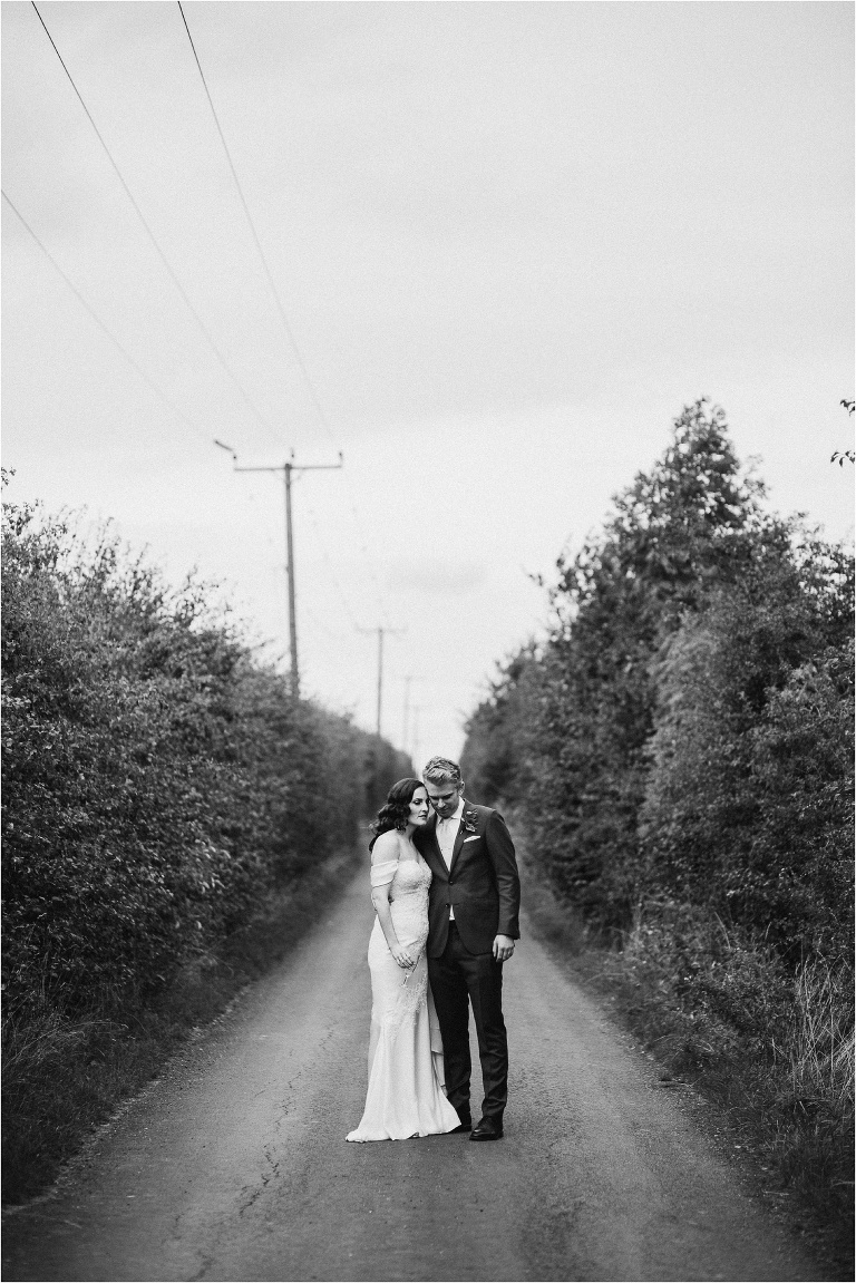 Bride and Groom portrait at The Ferry House Inn.